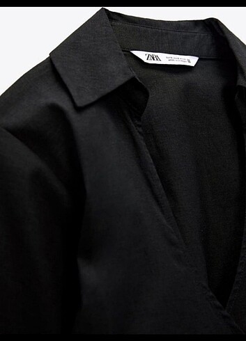 s Beden #Zara keten karışımlı drapeli elbise