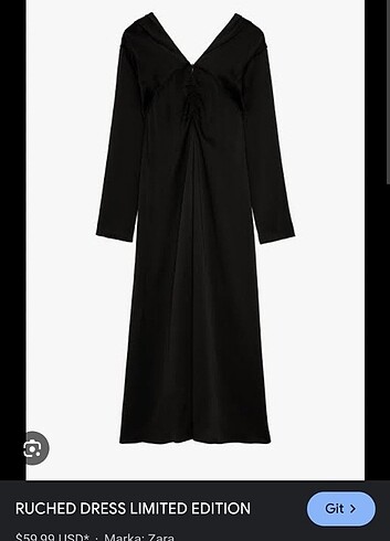 Zara #Zara saten şık elbise