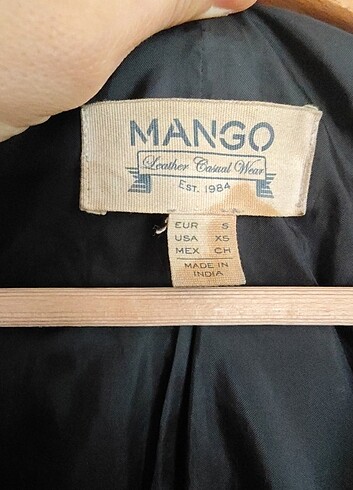 s Beden #Mango 100% gerçek deri biker ceket????