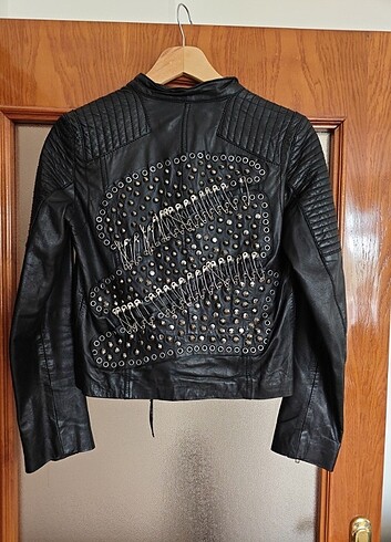 #Mango 100% gerçek deri biker ceket????