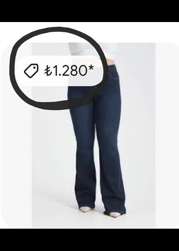 full likralı ispanyol paça kot pantolon - Görsel 2