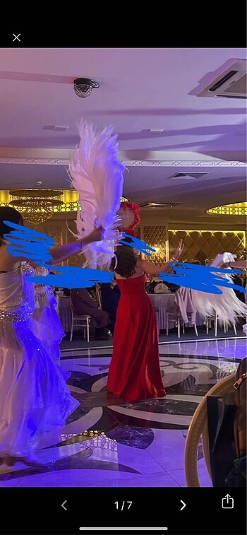 Saten Kırmızı Kına Elbisesi Kınalık