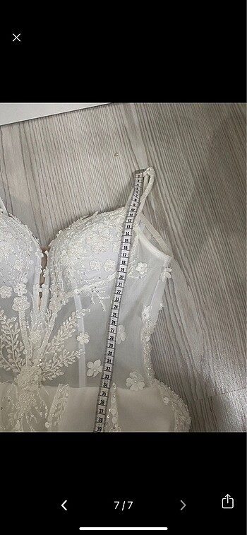 Askılı Çiçekli Helen Gelinlik - Görsel 7