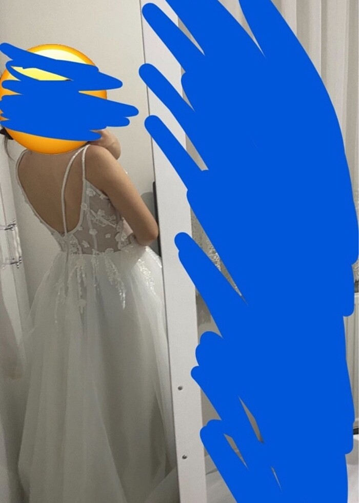 Askılı Çiçekli Helen Gelinlik - Görsel 2