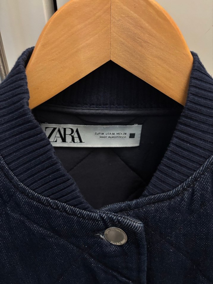 Düğmeli Kapitone Zara Denim Ceket - Görsel 3