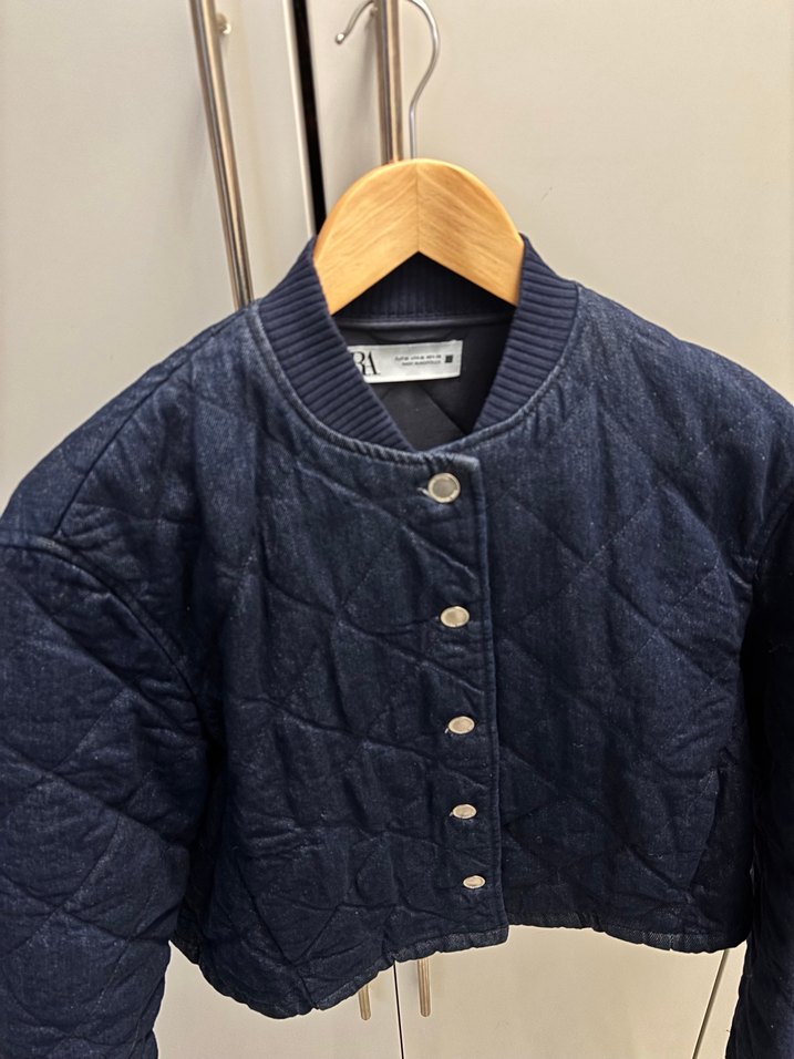 Düğmeli Kapitone Zara Denim Ceket - Görsel 4