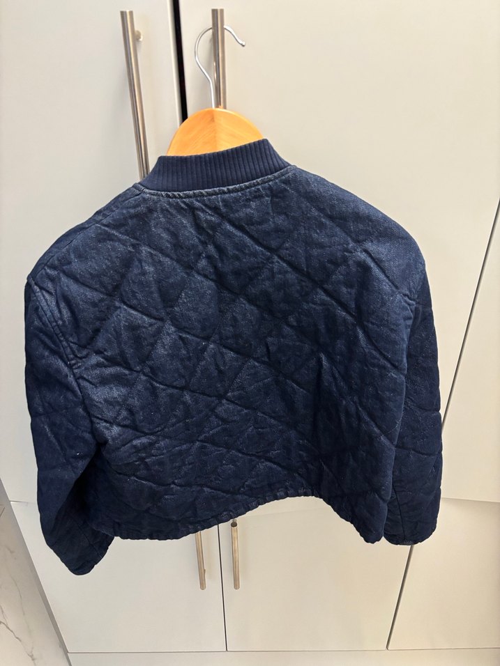 Düğmeli Kapitone Zara Denim Ceket - Görsel 5