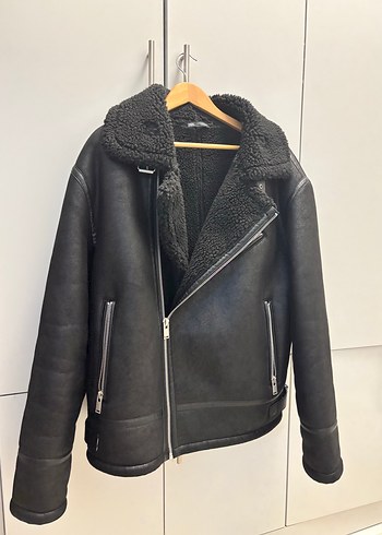 Zara Kürklü Siyah Erkek Ceket - Görsel 2