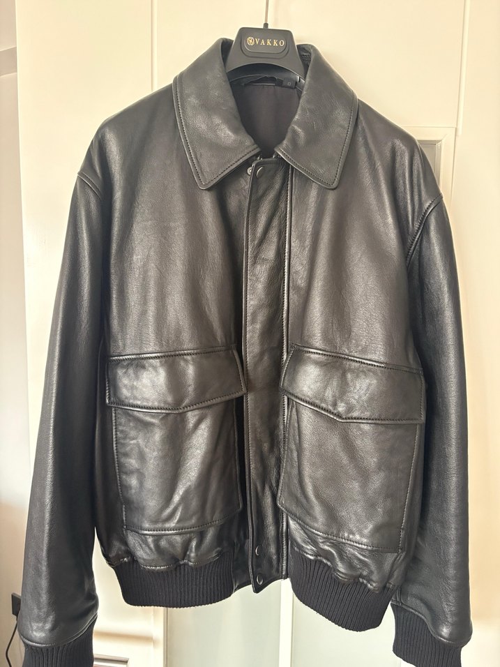 Zara Erkek Siyah Gerçek Deri Ceket - Görsel 2