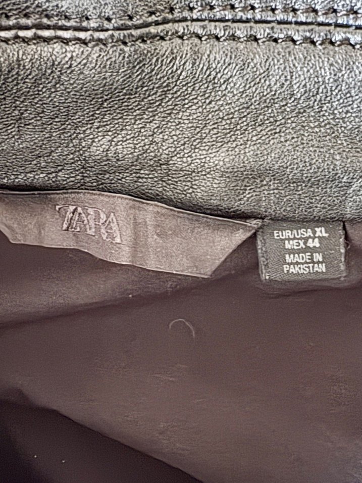 Zara Erkek Siyah Gerçek Deri Ceket - Görsel 4