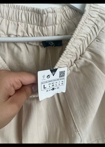 Zara Bej Kadın Keten Salaş Pantolon