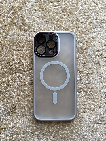 iPhone 16 Pro Max için MagSafe özellikli Gri kılıf