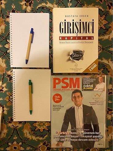 2 kitap 2 defter 2 tükenmez kalem 350 tl