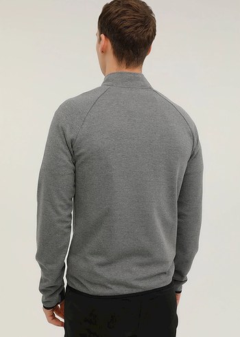 l Beden LUMBERJACK Gri Fermuarlı Erkek Sweatshirt