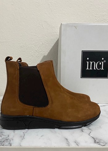 İnci Kadın Kahverengi Deri Bot - Görsel 2