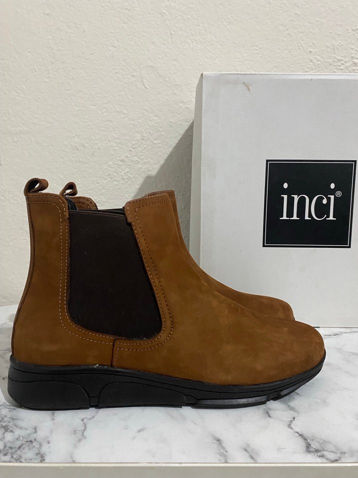 İnci Kadın Kahverengi Deri Bot - Görsel 2