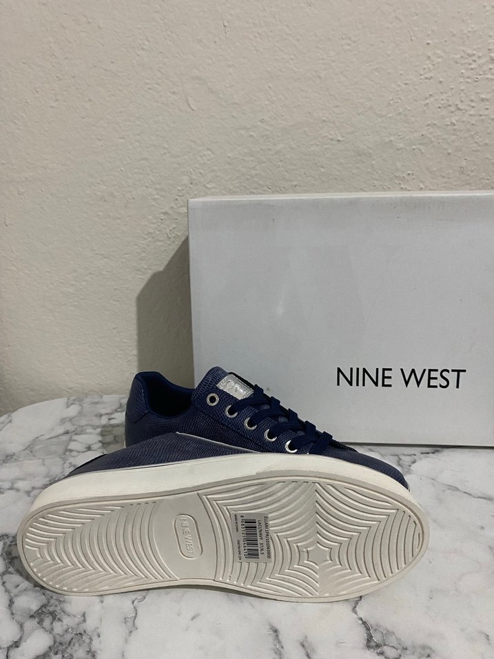 Nine West Lacivert Yılan Desenli Denim Sneakers - Görsel 3