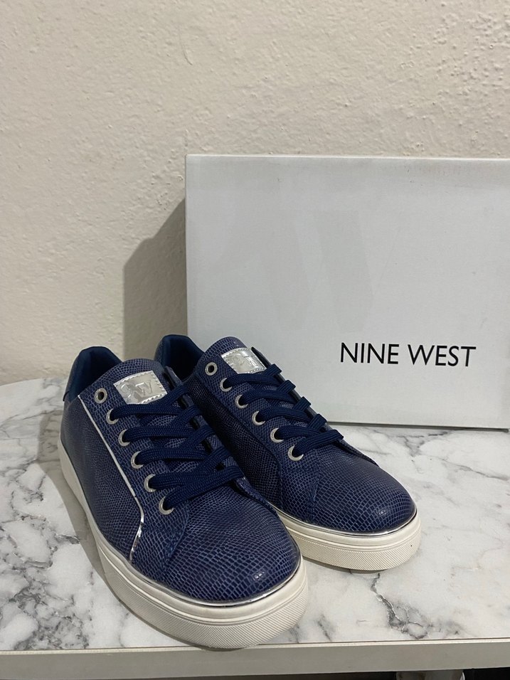 Nine West Lacivert Yılan Desenli Denim Sneakers - Görsel 2