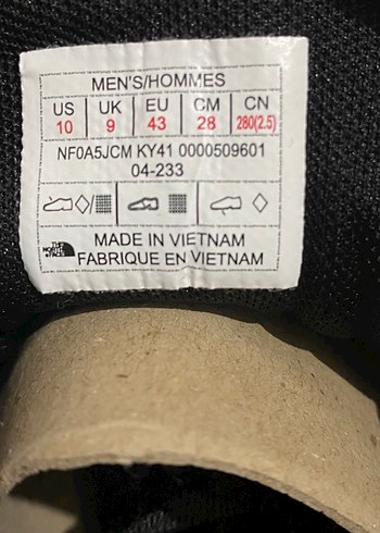 The North Face Siyah Erkek Spor Ayakkabı ORJİNAL SIFIR KUTU - Görsel 3