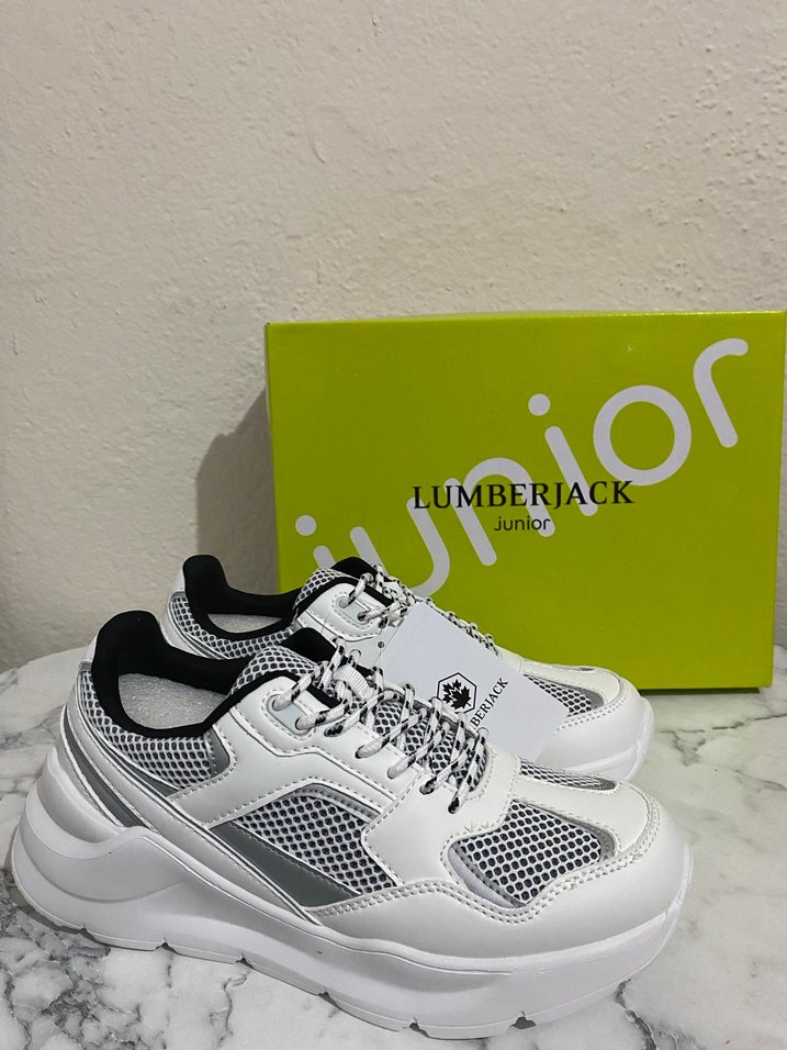 LUMBERJACK Beyaz Gri Bağcıklı Spor Ayakkabı - Görsel 2