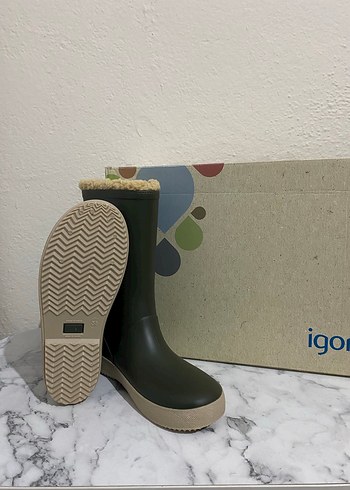 İgor Erkek Çocuk Kürklü Haki Çizme - Görsel 3