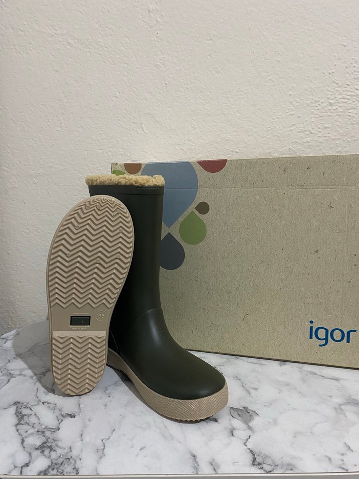 İgor Erkek Çocuk Kürklü Haki Çizme - Görsel 3