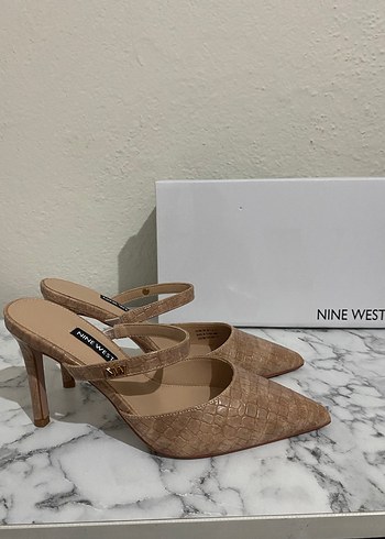 Nine West Nine West Bej Deri Stiletto Topuklu Kadın Ayakkabı