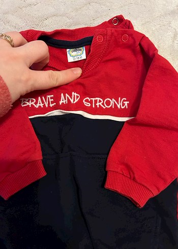 Kırmızı lacivert Bebek Erkek Eşofman Takımı - Görsel 2