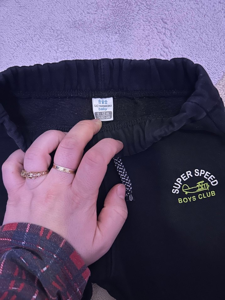 Bordo Çizgili Kapüşonlu Bebek Takımı - Görsel 3