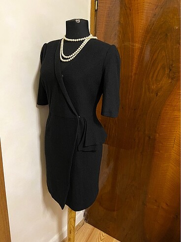 38 Beden siyah Renk #Elbise #Kısa #Marcia #Siyah #Kaşe #38 #Kruvaze