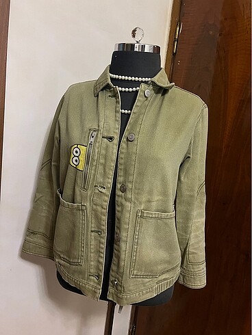 11-12 Yaş Beden haki Renk #Zara #Kot #Ceket #Unisex #Kız #Erkek #Çocuk