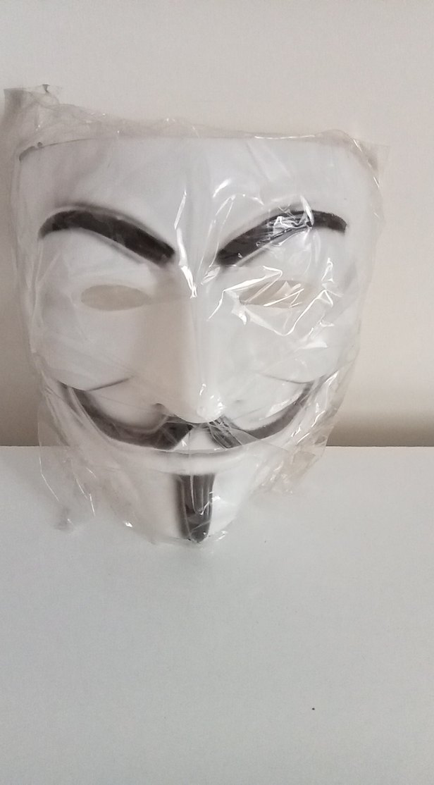 Beyaz Guy Fawkes Maskesi - Görsel 2