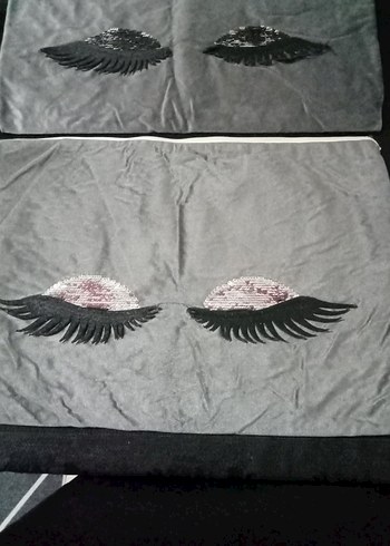 kirpikli yastık kılıfı - Görsel 2