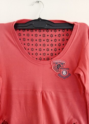 Pembe Uzun Kollu Kadın Sweatshirt - Görsel 2