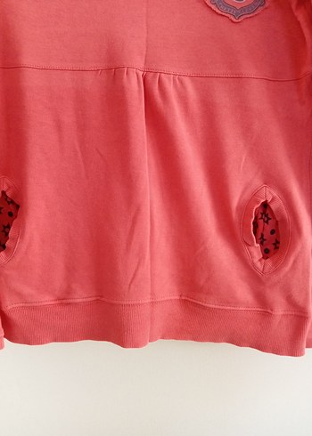 Pembe Uzun Kollu Kadın Sweatshirt - Görsel 3