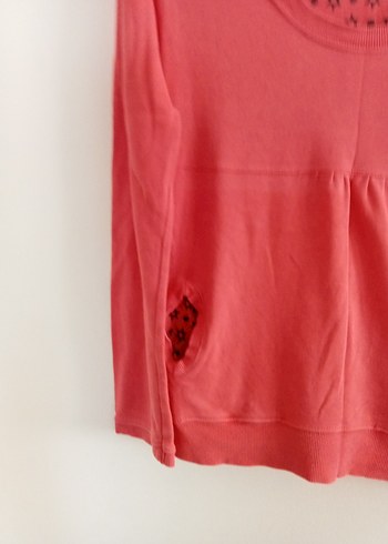 Pembe Uzun Kollu Kadın Sweatshirt - Görsel 4