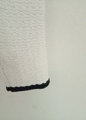 Düğmeli Beyaz Mini Vintage Hırka - Görsel 5