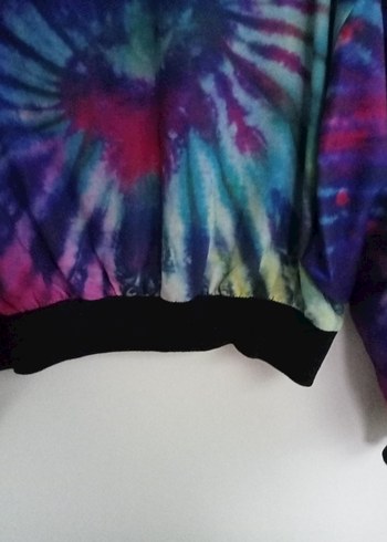 Kadın Çok Renkli Batik Desenli Sweatshirt - Görsel 6