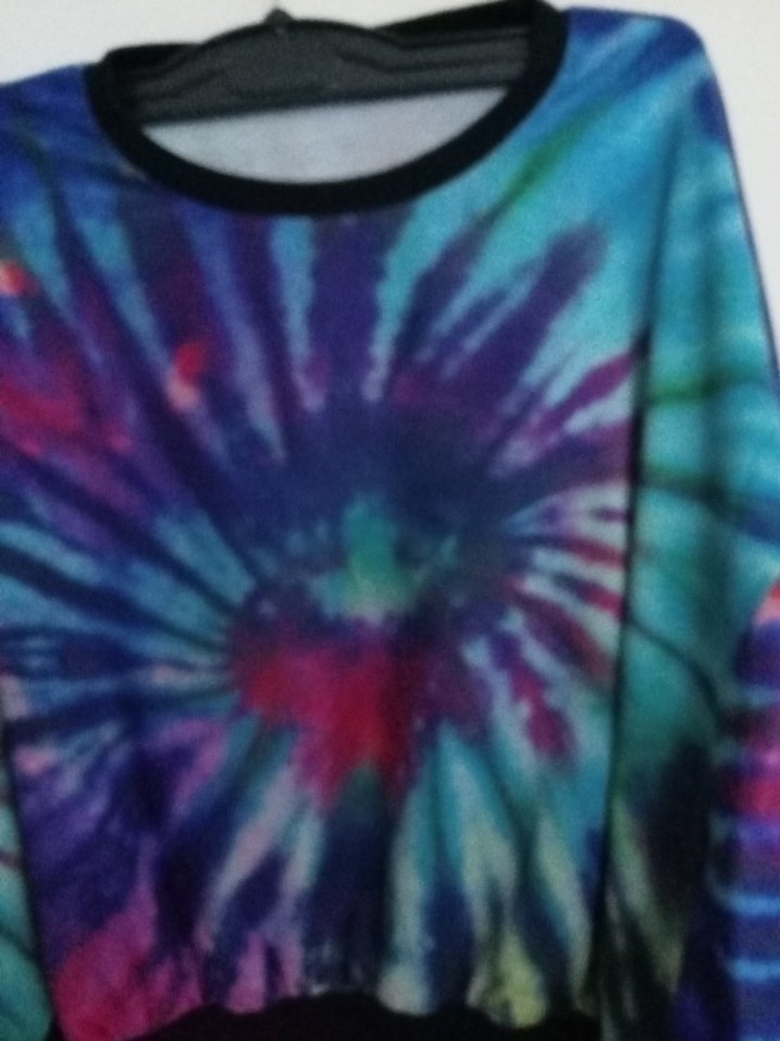 Kadın Çok Renkli Batik Desenli Sweatshirt - Görsel 2