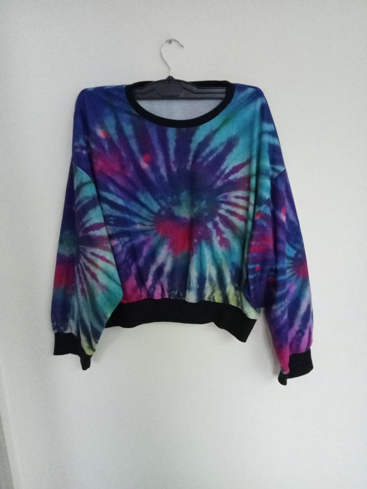 Kadın Çok Renkli Batik Desenli Sweatshirt - Görsel 4