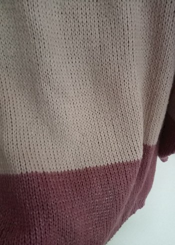 Renkli Çizgili Örgü Kadın Kazak - Görsel 5