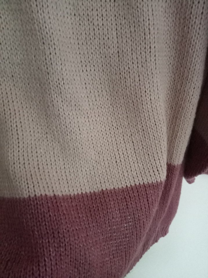 Renkli Çizgili Örgü Kadın Kazak - Görsel 5