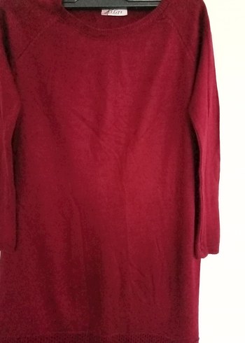 Bordo Kadın Triko Tunik - Görsel 3