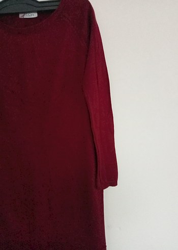 Bordo Kadın Triko Tunik - Görsel 5