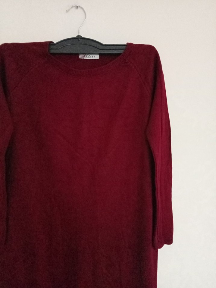 Bordo Kadın Triko Tunik - Görsel 4