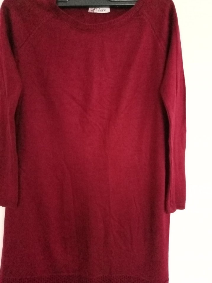 Bordo Kadın Triko Tunik - Görsel 3