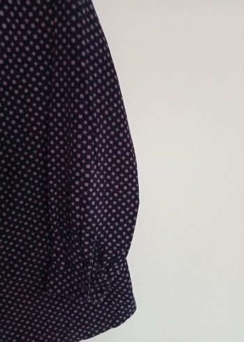 Uzun Kollu Mor Düğmeli Kadın Gömlek - Görsel 4