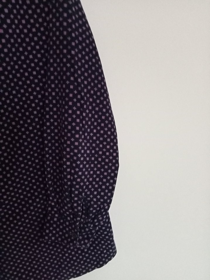 Uzun Kollu Mor Düğmeli Kadın Gömlek - Görsel 4