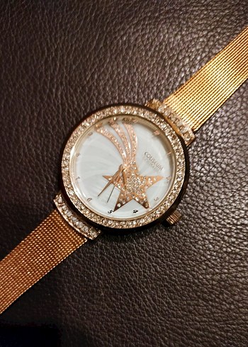 Coliseum marka Altın Kadın Kol Saati, Tokalı - Görsel 3