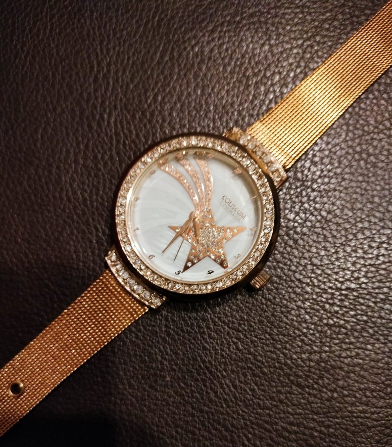 Coliseum marka Altın Kadın Kol Saati, Tokalı - Görsel 3
